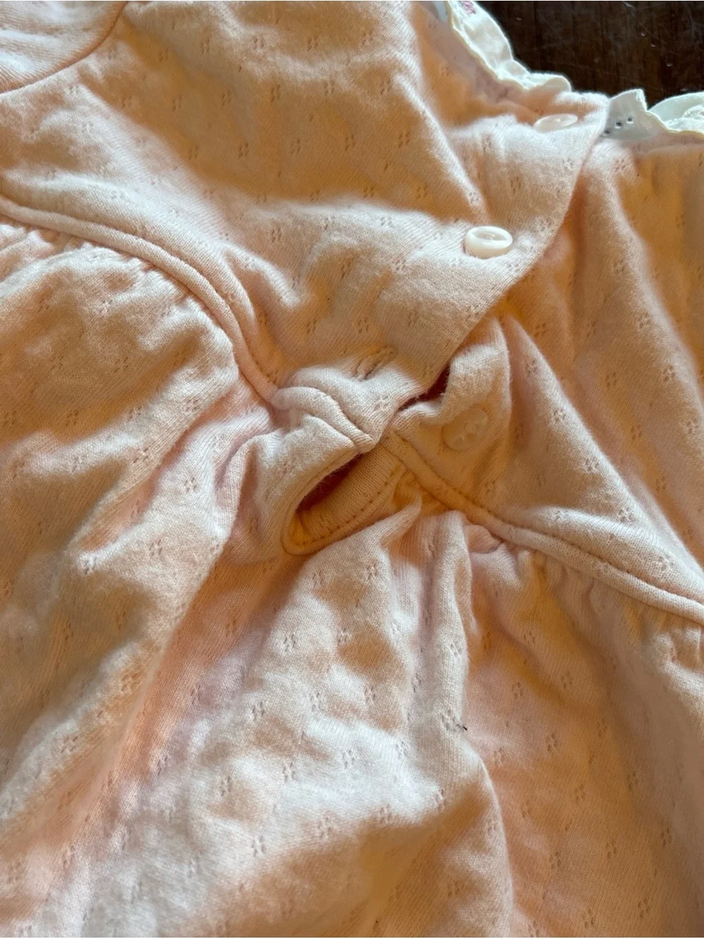 Ralph Lauren Pink Baby Dress with Embroidered Collar
